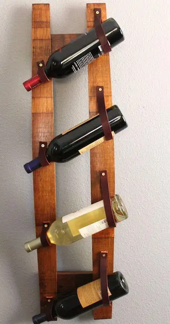 Portabottiglie da parete in legno